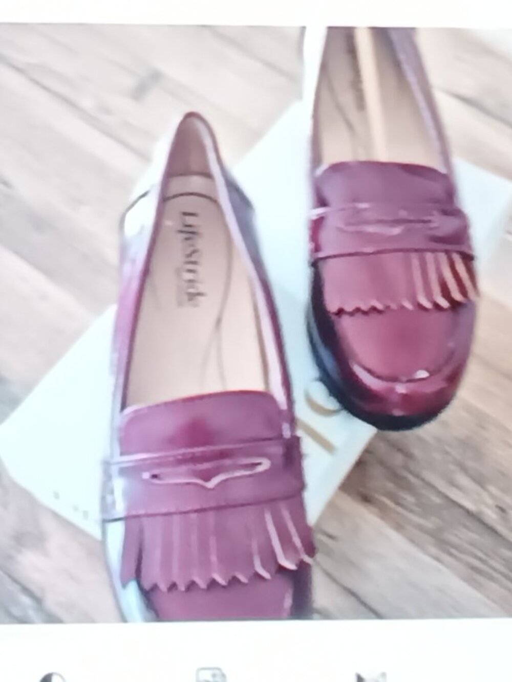 BASS BURGUNDY LEATHER WOMANS LOAFERS